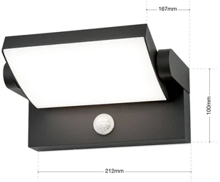 ORION Kinkiet zewnętrzny LED Ginger, z czujnikiem ruchu - Lampy ogrodowe - miniaturka - grafika 5