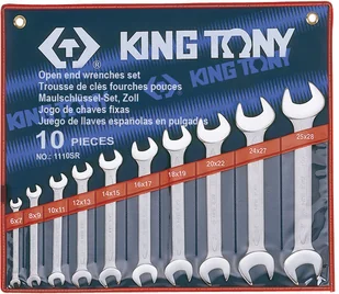 KING TONY Zestaw kluczy płaskich 1110SR, 1/4-1.1/8'' - Zestawy narzędziowe - miniaturka - grafika 3