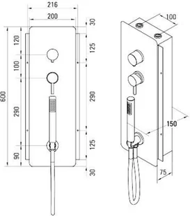 Deante Cascada Multi-Box NAC 09CM - Baterie podtynkowe Deante Cascada Multi-Box NAC 09CM - Baterie podtynkowe - miniaturka - grafika 8