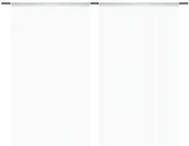 Zasłony - vidaXL Zasłony sznurkowe, 2 sztuki, 100x250 cm, białe - miniaturka - grafika 1