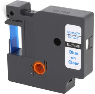 Dymo Zamiennik taśmy D1 45011 12mm przeźroczysta/niebieski - Etykiety do drukarek - miniaturka - grafika 3