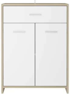 VidaXL Lumarko 4-częściowy zestaw mebli łazienkowych, biel i dąb sonoma 3071716 VidaXL - Meble łazienkowe - miniaturka - grafika 11