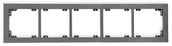 Klawisze i ramki - Karlik Deco grafitowy ramka 5-krotna 11DR-5 11DR-5 - miniaturka - grafika 1
