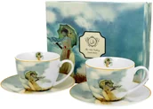 Filiżanki - Komplet 2 filiżanek ze spodkami DAMA Z PARASOLEM - miniaturka - grafika 1