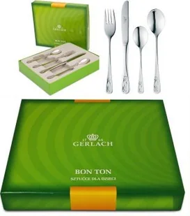 Gerlach Komplet sztućców dla Dziecka Bon Ton 4-el 5901035322912 - Zestawy sztućców - miniaturka - grafika 2