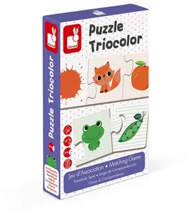 Janod Trzyczęściowe puzzle Kolory 30 elementów, - Klocki - miniaturka - grafika 15