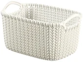 Pudła i pojemniki do przechowywania - Curver Koszyk prostokątny Knit XS kremowy - miniaturka - grafika 1