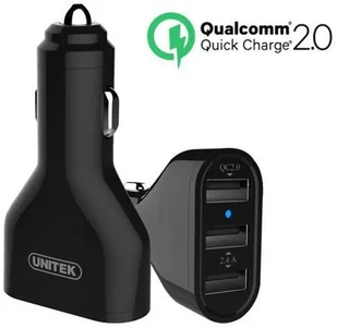 Unitek Unitek Ładowarka samoch 5xUSB QC3.0 dwustrefowa Y-P527 - Zasilacze do urządzeń sieciowych - miniaturka - grafika 4