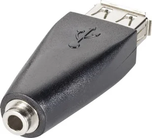 Wentronic Gniazdo USB Adapter  a na gniazdo 3.5 MM, czarny 93982-GB - Adaptery i przejściówki - miniaturka - grafika 2