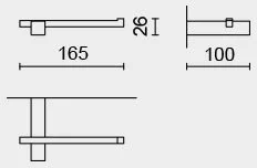 Zack Zack CARVO Uchwyt Ścienny na Papier Toaletowy - Czarny 40500 - Stojaki i wieszaki na papier toaletowy - miniaturka - grafika 3