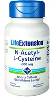 Witaminy i minerały dla sportowców - Life Extension N-Acetyl L-Cysteina 600mg - 60 kapsułek wegetariańskich - miniaturka - grafika 1