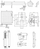 Zestawy prysznicowe - Omnires Fresh Zestaw prysznicowy podtynkowy z deszczownicą chrom SYSFR17CR - miniaturka - grafika 1