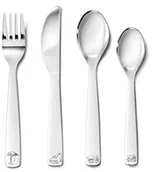 Dekoracje domu - Zilverstad sztućce dla dzieci budowy pojazdów, 4-częściowy, stal nierdzewna 304, kolor srebrny, 21.5 x 15.5 x 2.5 cm 6826030 - miniaturka - grafika 1