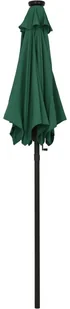 vidaXL Parasol z lampkami LED, zielony, 200x211 cm, aluminium 313558 - Parasole ogrodowe - miniaturka - grafika 5