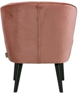 Woood Woood Fotel Sara z aksamitu postarzany różowy 375690-31 - Fotele - miniaturka - grafika 4