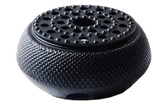 Kwiat Lotosu Dzbanek Żeliwny z Zaparzaczem czarno-srebrny z podgrzewaczem zestaw żeliwny do herbaty 10982 - Dzbanki i imbryki - miniaturka - grafika 3