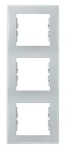 Schneider Electric Polska Sp. z o.o. SCHNEIDER SEDNA ramka Potrójna PION SZARA S - Wyłączniki światła i elektryczne - miniaturka - grafika 2