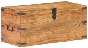 Lumarko Skrzynia, 90x40x40 cm, lite drewno akacjowe - Inne meble do salonu - miniaturka - grafika 10