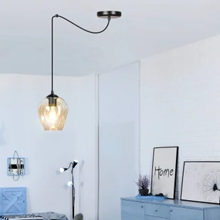 EULUNA Lampa wisząca Starla decentralna 1-pkt bursztynowa - Lampy sufitowe - miniaturka - grafika 3