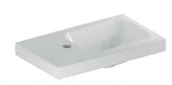 Umywalki - Geberit 501.833.00.1 iCon Light kompaktowa z powierzchnią odkładczą 53 cm z otworem z lewej bez przelewu z półką z lewej - miniaturka - grafika 1
