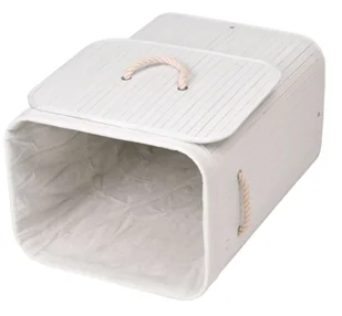 Lumarko Lumarko Kosz bambusowy na pranie 80L 1 komora biały 5902340317136  Goc - Kosze na bieliznę - miniaturka - grafika 6