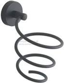 Akcesoria łazienkowe - Gedy Eros uchwyt na suszarkę czarny 2355CZAR - miniaturka - grafika 1