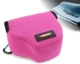 Akcesoria fotograficzne - Sony megagear "Ultra Light" Neoprene camera case Bag for NEX5, NEX5 N, nex5r with 18 55 Lens, magenta MG069 - miniaturka - grafika 1