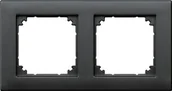 Wyłączniki światła i elektryczne - Merten 486214 m-Plan ramek, 2-krotnie, antracyt - miniaturka - grafika 1