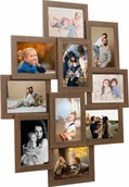 Ramki na zdjęcia - NA Ramka vidaXL Ramka 10 zdjęć 10x15 cm jasnobrązowa MDF 332776 - miniaturka - grafika 1
