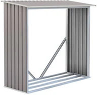 Altany ogrodowe - G21 schowek na drewno WOH 136 182 × 75 cm szary - miniaturka - grafika 1