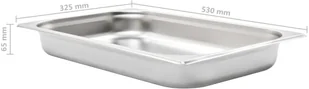 vidaXL vidaXL Tace gastronomiczne, 4 szt., GN 1/1, 65 mm, stal nierdzewna - Wyposażenie lokali gastronomicznych - miniaturka - grafika 7