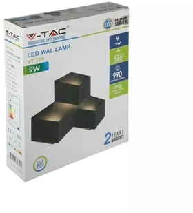 v-tac Kinkiet Ścienny V-TAC 9W LED Biały VT-709 3000K 990lm - Lampy ścienne - miniaturka - grafika 4