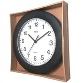 Zegary - Atrix Zegar ścienny z szeroką czarną ramką T1217BK - miniaturka - grafika 1