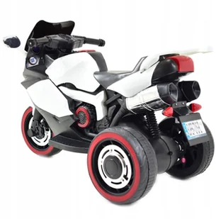 Super-Toys DUŻY MOTOR ŚCIGACZ STRONG 2 EXCLUSIVE, ŚWIECĄCE KOŁA/DLX518 DLX-518-BIAŁY - Pojazdy elektryczne dla dzieci - miniaturka - grafika 3