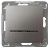 Wyłączniki światła i elektryczne - Ospel Impresja tytan łącznik dzwonkowy ŁP-6YS/m/23 ŁP-6S/m/23 - miniaturka - grafika 1