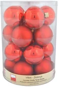 Bombki - Bombki gładkie 60 mm w tubie czerwone 20 szt. - miniaturka - grafika 1