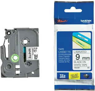 Brother TZE-N221 Taśma 9mm, biała nielaminowana, czarny nadruk E671-98505_20150121161117 - Taśmy do drukarek barwiące - miniaturka - grafika 2