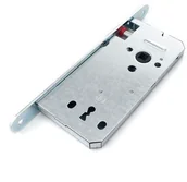 Zamki i wkładki - Gerda Zamek wpuszczany 90 mm na klucz ocynkowany srebrny - miniaturka - grafika 1