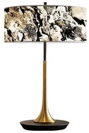 Lampy stojące - Abigali LAMPA stołowa MARBLE STONE MTLR-6630 Abigali stojąca LAMPKA marmurowa czarna złota MTLR-6630 - miniaturka - grafika 1