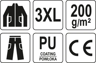 YATO KOMPLET PRZECIWDESZCZOWY DO CODZIENNEJ PRACY W DESZCZOWYCH WARUNKACH ROZ XXXL YT-79715 - Odzież robocza - miniaturka - grafika 4
