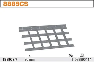BETA ZESTAW PRZEGR.KRZYŻ.W.70MM 570X410 D/C38 8889CS/7 - Pozostałe wyposażenie warsztatu - miniaturka - grafika 2