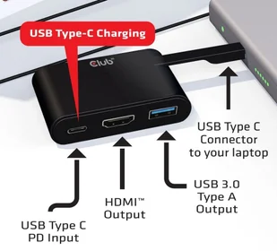 Kabel USB Club 3D Cable USB 3.0 Typ-C Docking Station CSV-1534 - Kable USB - miniaturka - grafika 7