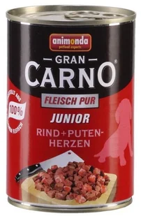 Animonda Grancarno Junior Rind Putenherzen Wołowina + Serca Indyka 400G - Mokra karma dla psów - miniaturka - grafika 7