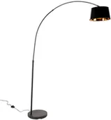 Lampy stojące - QAZQA Nowoczesna lampa łukowa czarno-złota - Arc Basic - miniaturka - grafika 1