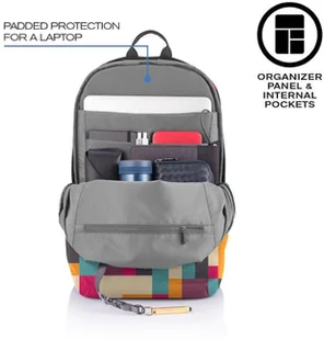 XD Design Plecak na lapotp Bobby Soft Geometric - Torby na laptopy - miniaturka - grafika 14