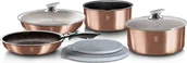 Zestawy garnków i patelni - Berlinger Haus KOMPLET GARNKÓW 9-ele CLICK &amp;amp COOK METALLIC LINE ROSE GOLD BH-6147 BH-6147 - miniaturka - grafika 1