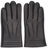 Rękawiczki - Wittchen Męskie rękawiczki ocieplane skórzane z przeszyciami 39-6-718-1 - miniaturka - grafika 1