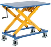 Wózki magazynowe - intra.se Swedmach Stół Podnośnikowy Z Korbą Na Kołach (Blat 950X600 Mm) - miniaturka - grafika 1