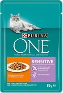 Mokra karma dla kotów - Purina One Sensitive, 6 X 85 G - Kurczak Z Marchewką - miniaturka - grafika 1