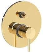 Baterie podtynkowe - Paffoni Light Bateria prysznicowa podtynkowa złota LIG015HG - miniaturka - grafika 1